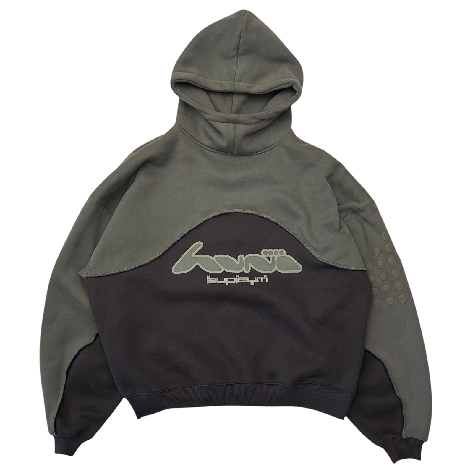 Huni Design Hoodie By Mona Thomas Black/Grey (Size L)