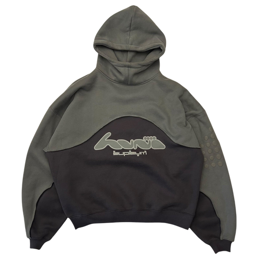 Huni Design Hoodie By Mona Thomas Black/Grey (Size L)