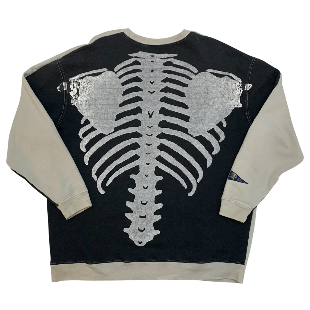 Kapital 2 Tone Remake Oversized Bone Sweater (Free size)