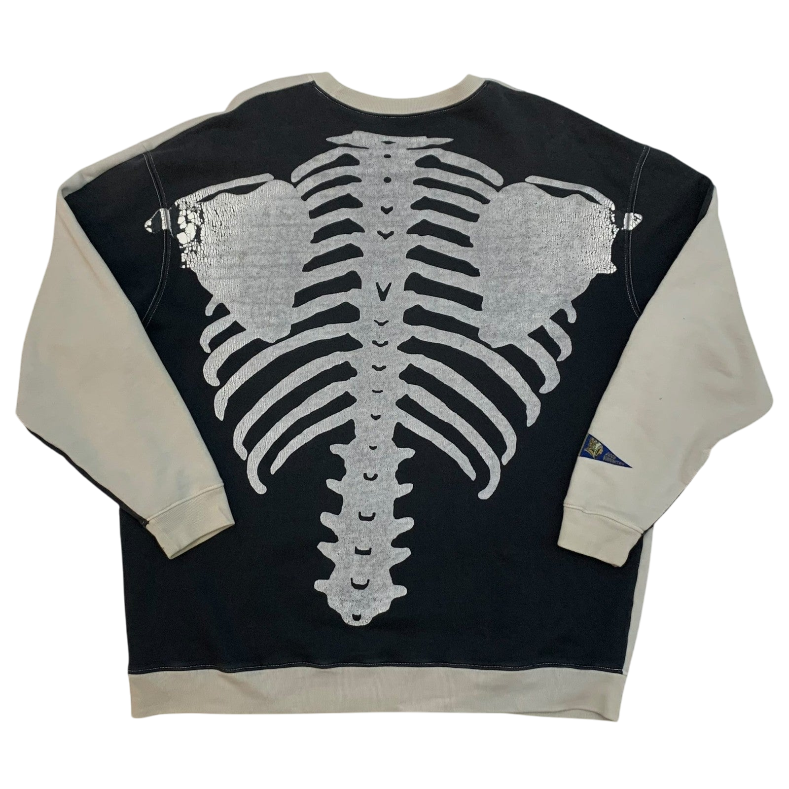 Kapital 2 Tone Remake Oversized Bone Sweater (Free size)