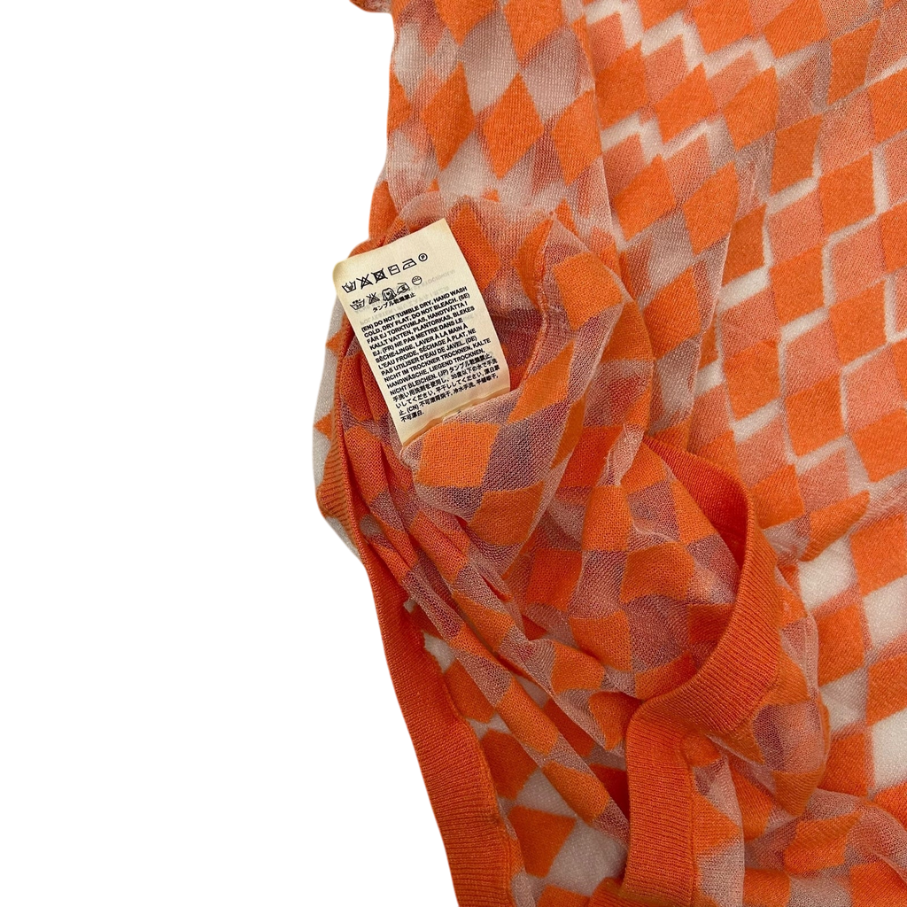 Acne Studios Diamond Pattern Mesh T-Shirt Salmon Pink (Size S womens)