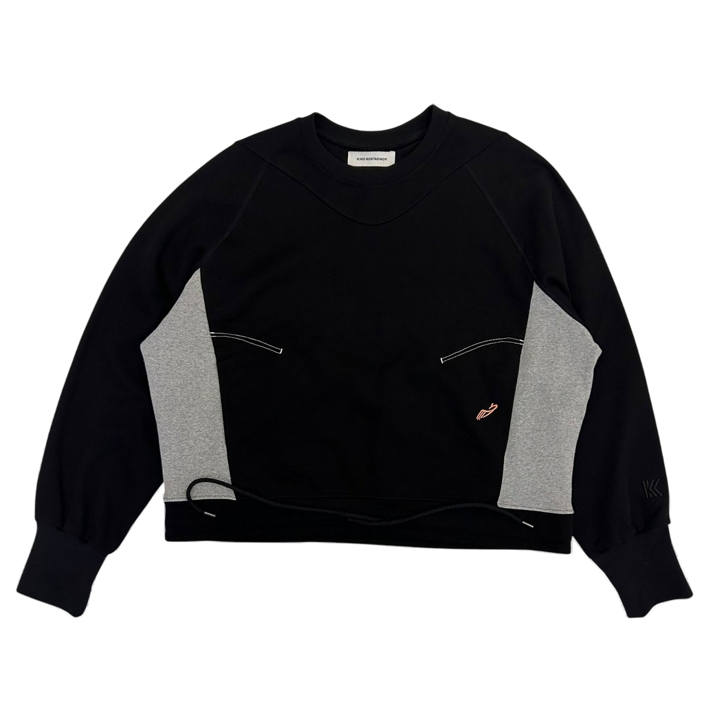 Kiko Kostadinov KK Paneled Sweater Black/Grey (Fits XL)