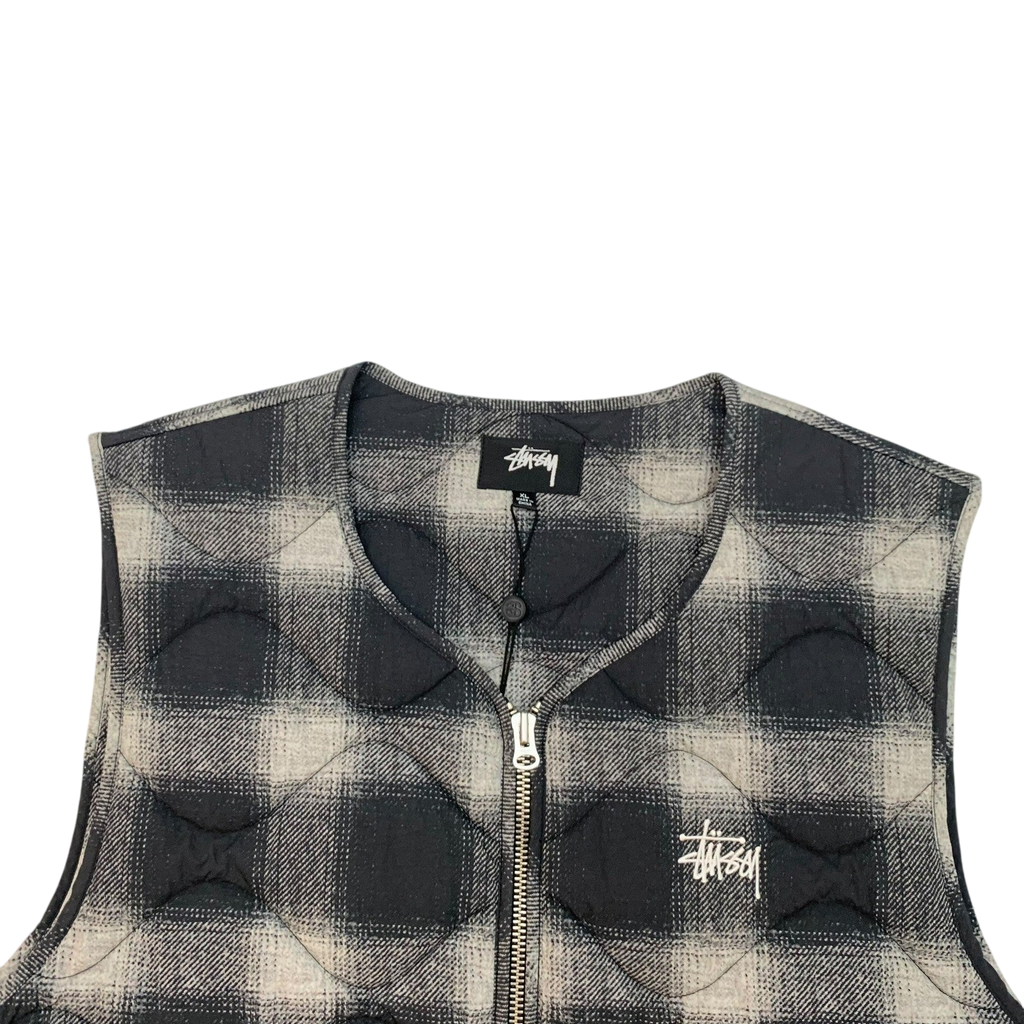 Stussy AW23 Plaid Nylon Liner Vest (Size XL)
