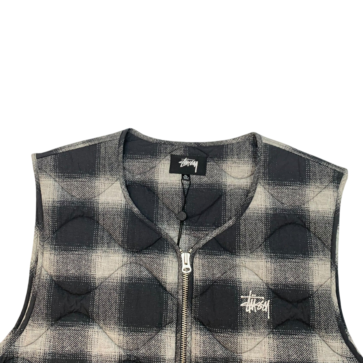 Stussy AW23 Plaid Nylon Liner Vest (Size XL)