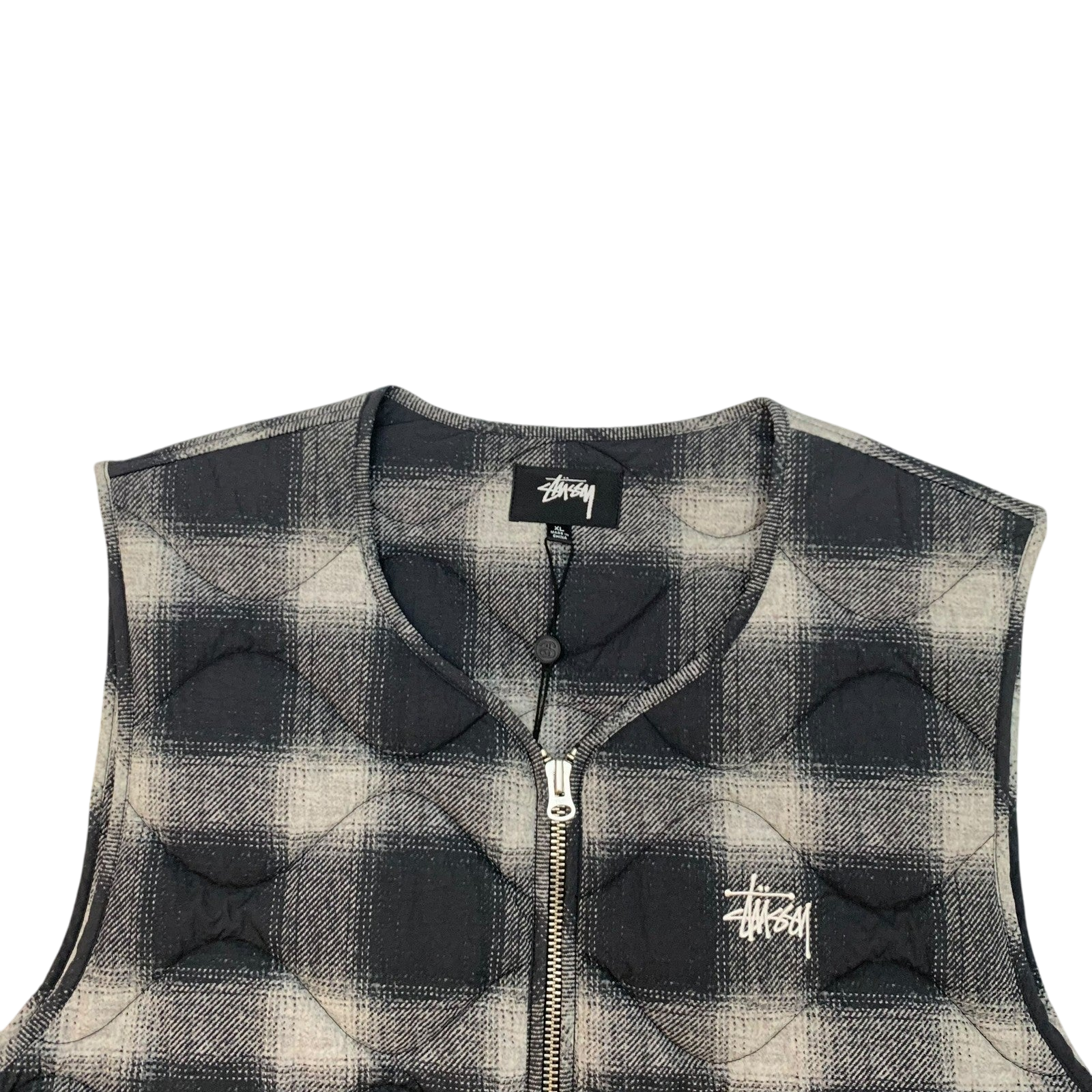 Stussy AW23 Plaid Nylon Liner Vest (Size XL)