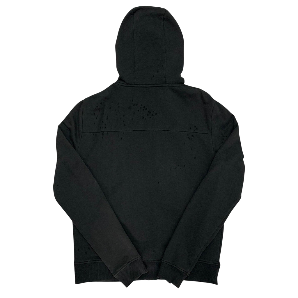 IRO Laslo Distressed Zip Up Hoodie Black (Fits L-XL)