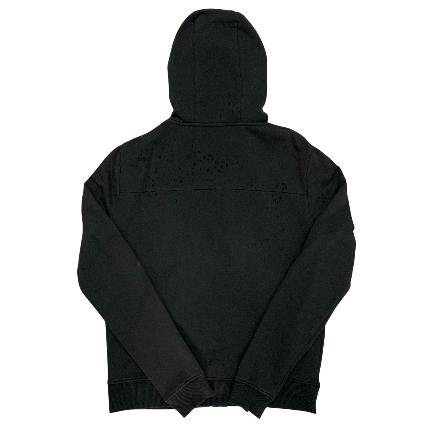 IRO Laslo Distressed Zip Up Hoodie Black (Fits L-XL)