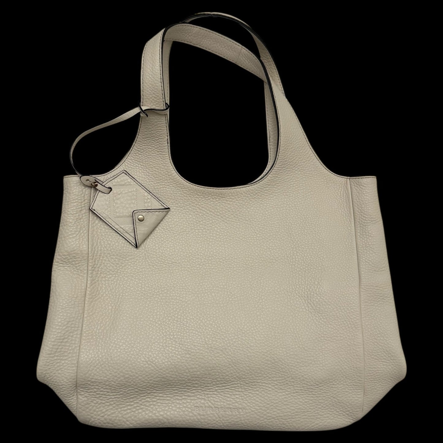 Burberry Grainy Leather Shoulder Bag Cream