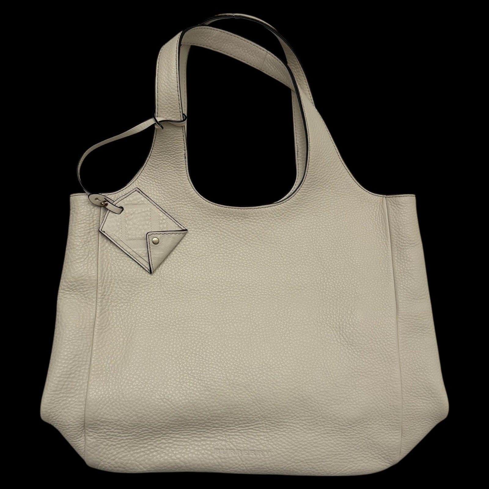 Burberry Grainy Leather Shoulder Bag Cream