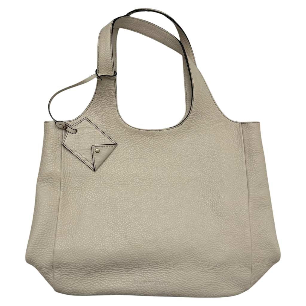 Burberry Grainy Leather Shoulder Bag Cream