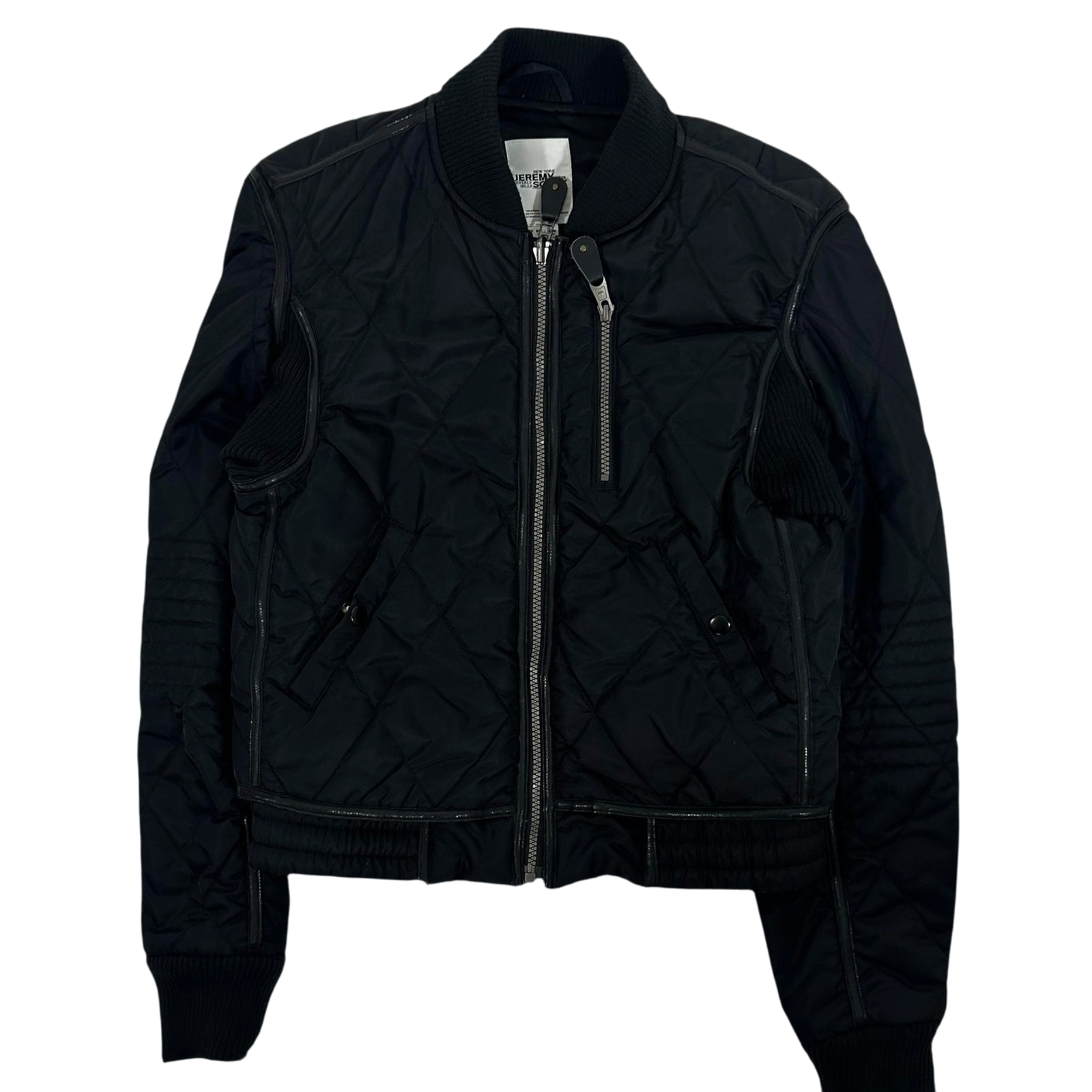 Rare Adidas x Jeremy Scott Quilted Bomber Jacket Black (Size S Womens)