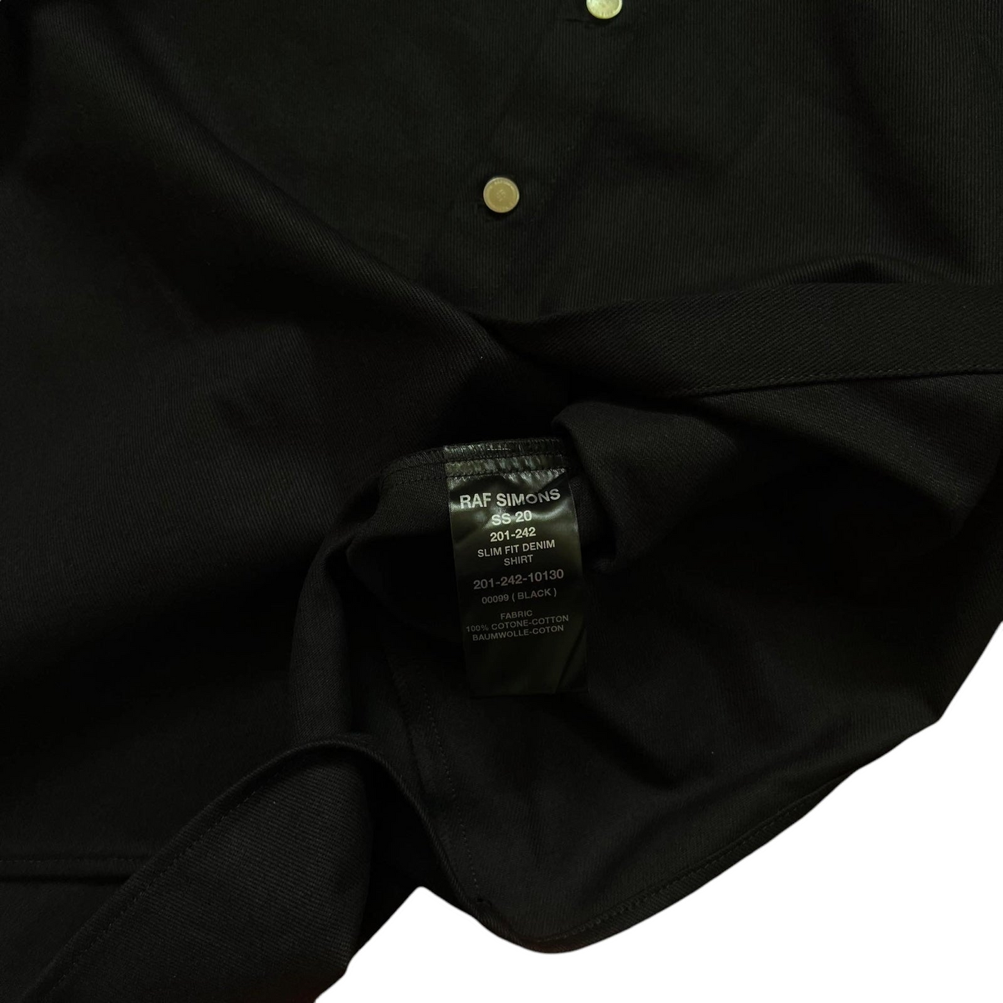 SS20 Raf Simons Lab Black Heavy Denim Shirt / Overshirt (Size S)
