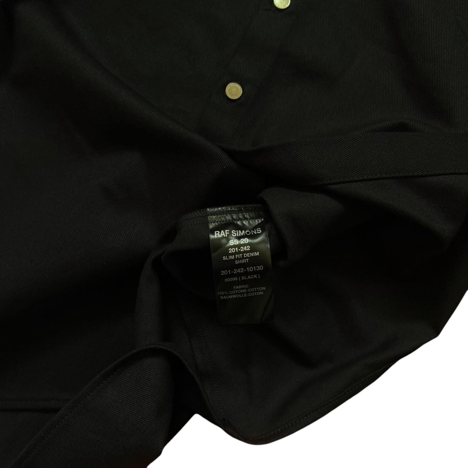 SS20 Raf Simons Lab Black Heavy Denim Shirt / Overshirt (Size S)