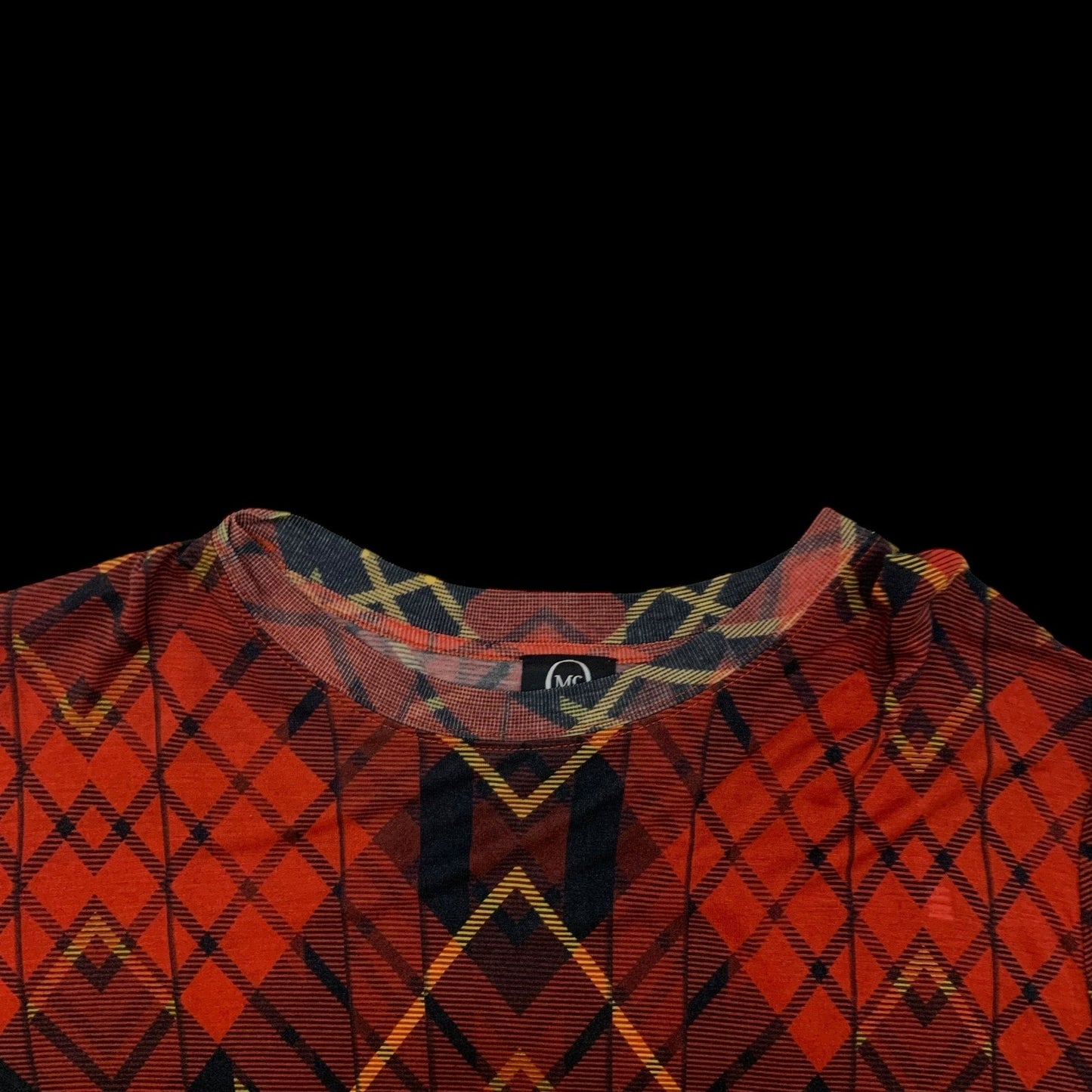McQ Alexander McQueen Plaid Lyocell Top Red / Black (Fits L)