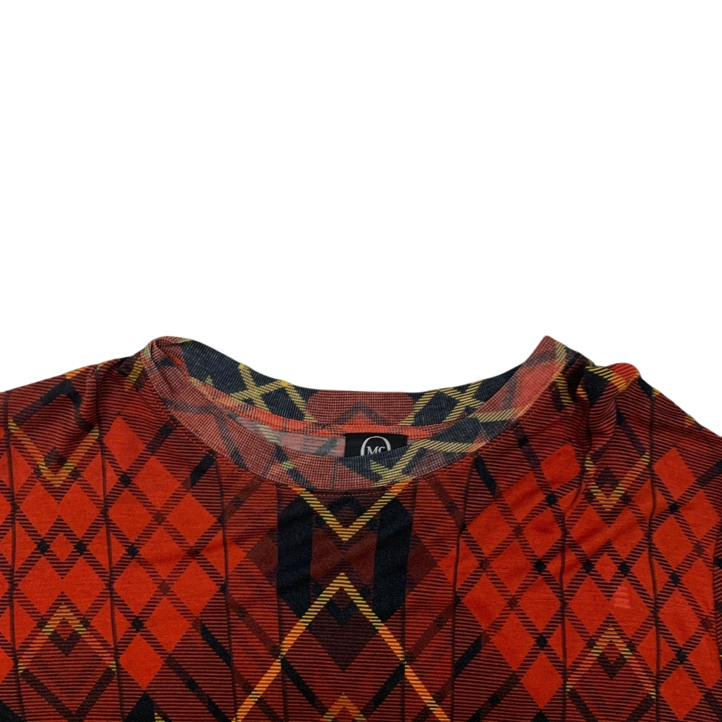 McQ Alexander McQueen Plaid Lyocell Top Red / Black (Fits L)
