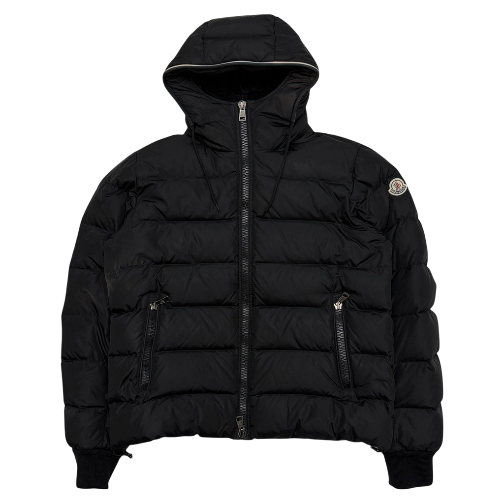 Moncler Aubert Hooded Down Jacket Matte Black (fits M)