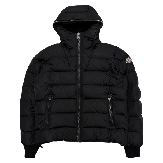 Moncler Aubert Hooded Down Jacket Matte Black (fits M)