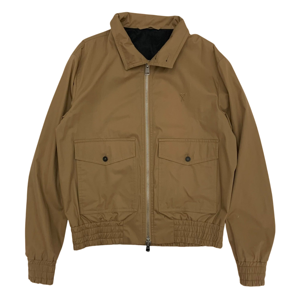Ami Zipped Harrington Jacket Beige (Size L)