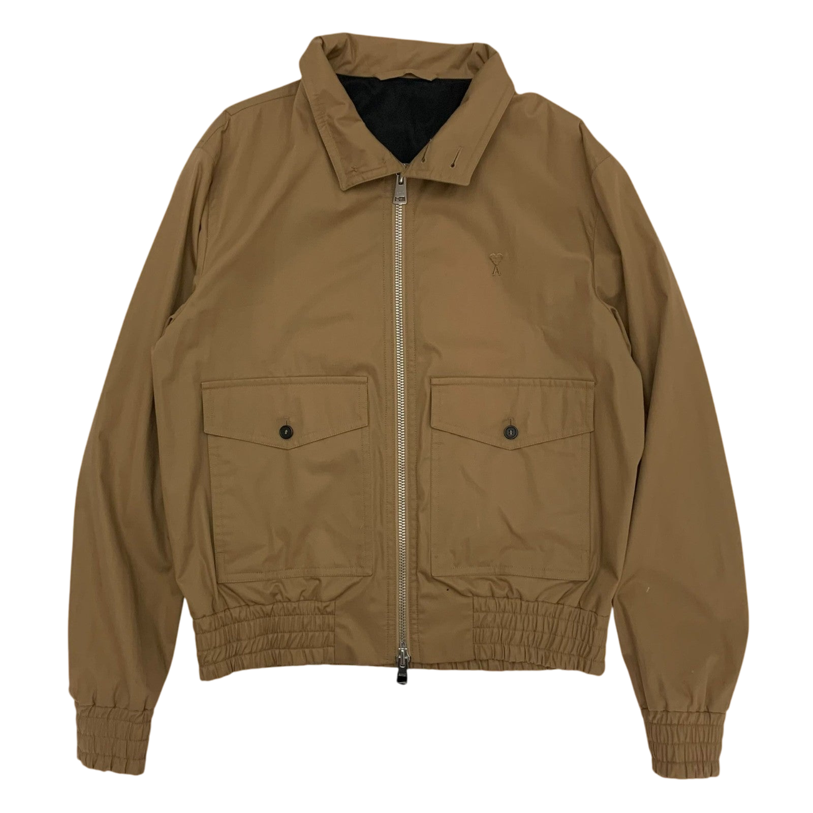 Ami Zipped Harrington Jacket Beige (Size L)