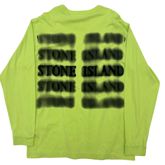 Stone Island Long Sleeve T Shirt Acid Green (Fits XL)