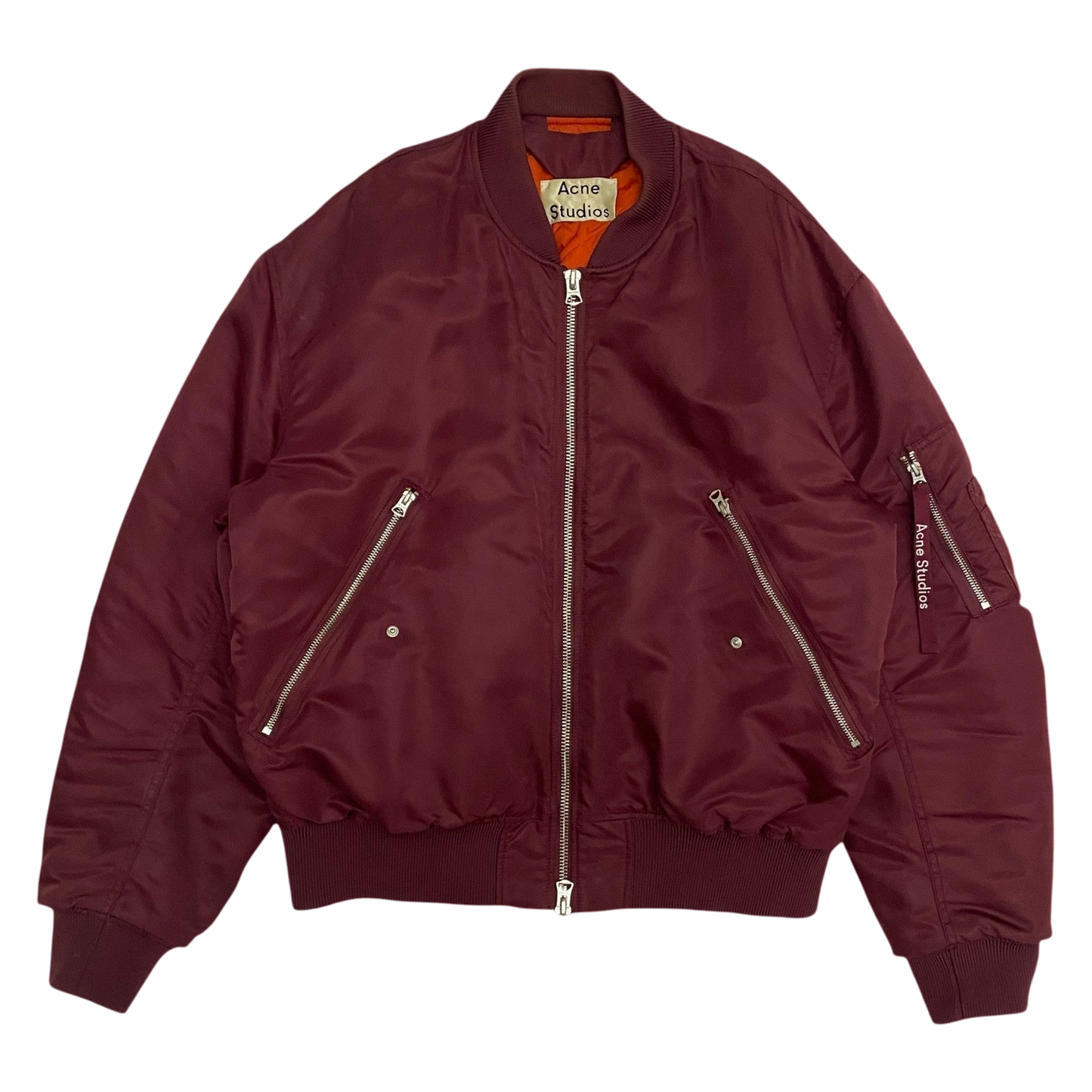 Acne Studios SS18 Makio MA-1 Bomber Jacket Burgundy (Fits L-XL)