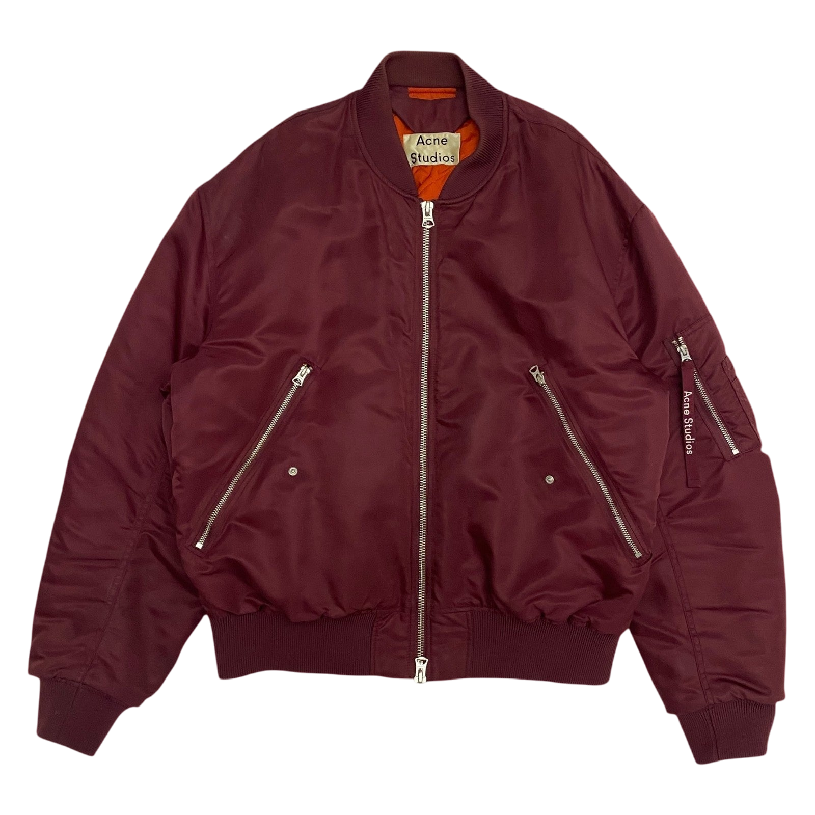 Acne Studios SS18 Makio MA-1 Bomber Jacket Burgundy (Fits L-XL)