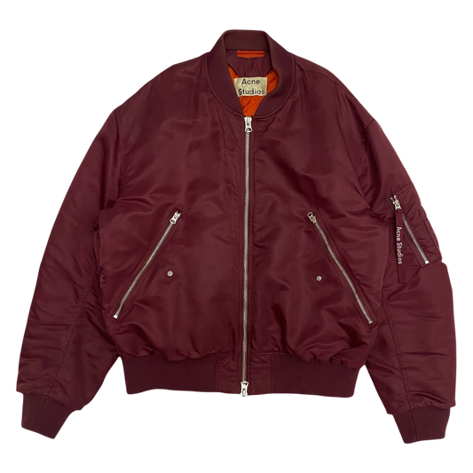 Acne Studios SS18 Makio MA-1 Bomber Jacket Burgundy (Fits L-XL)