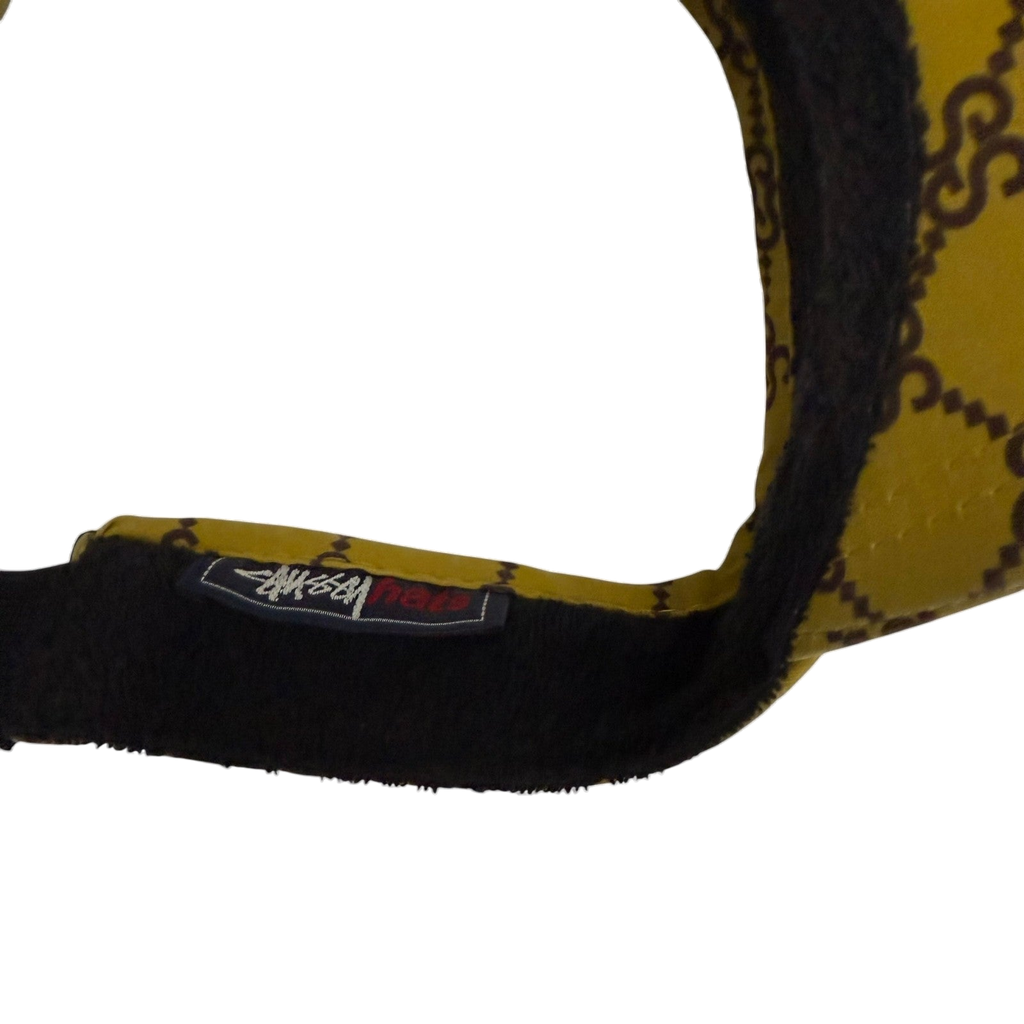 Stussy Vintage 2001 ‘Stucci’ Monogram Visor Yellow