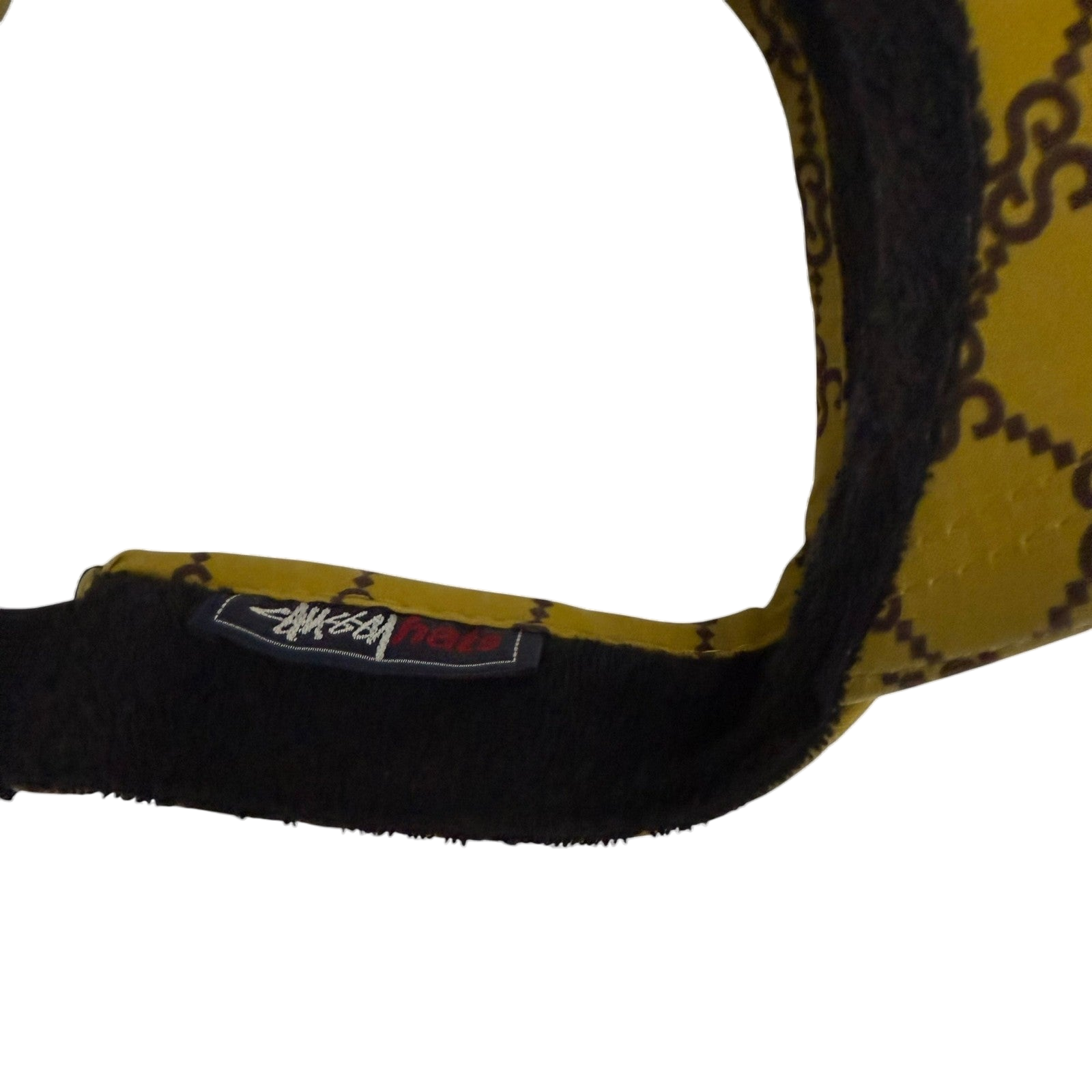 Stussy Vintage 2001 ‘Stucci’ Monogram Visor Yellow