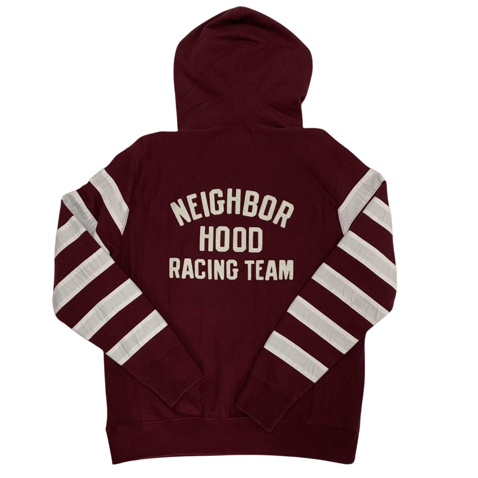 Neighbourhood AW17 Border Sleeve Pullover Hoodie Burgundy (Size L)