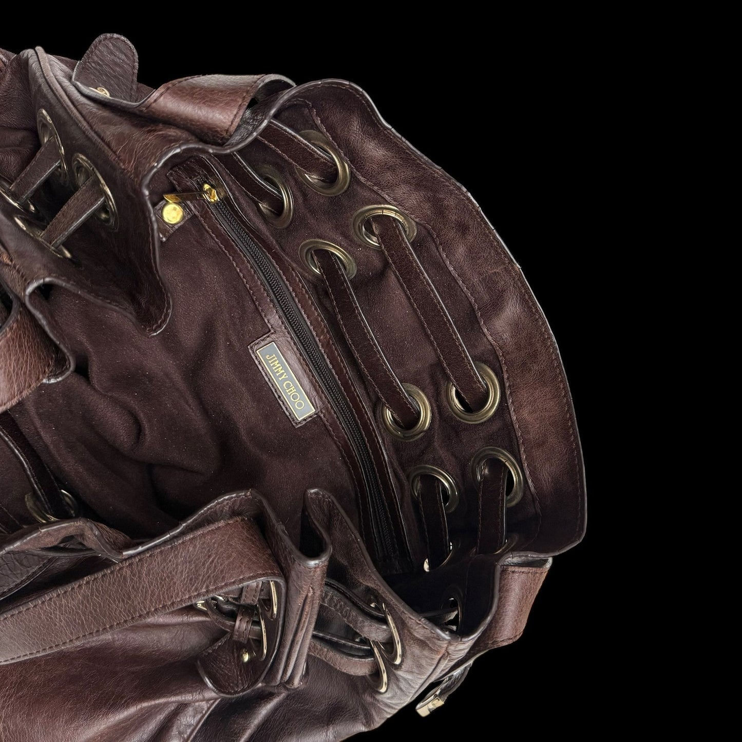 Jimmy Choo Ramona Leather Shoulder Bag Brown
