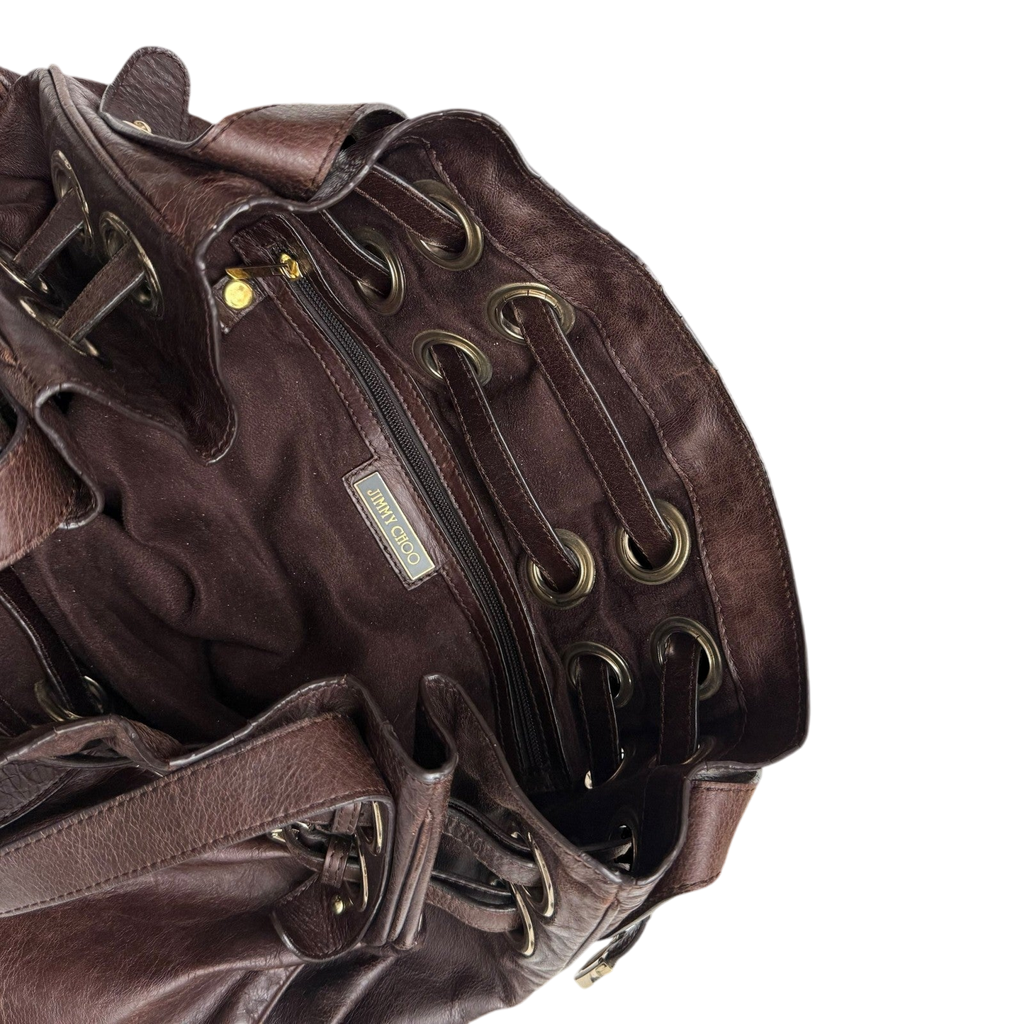 Jimmy Choo Ramona Leather Shoulder Bag Brown