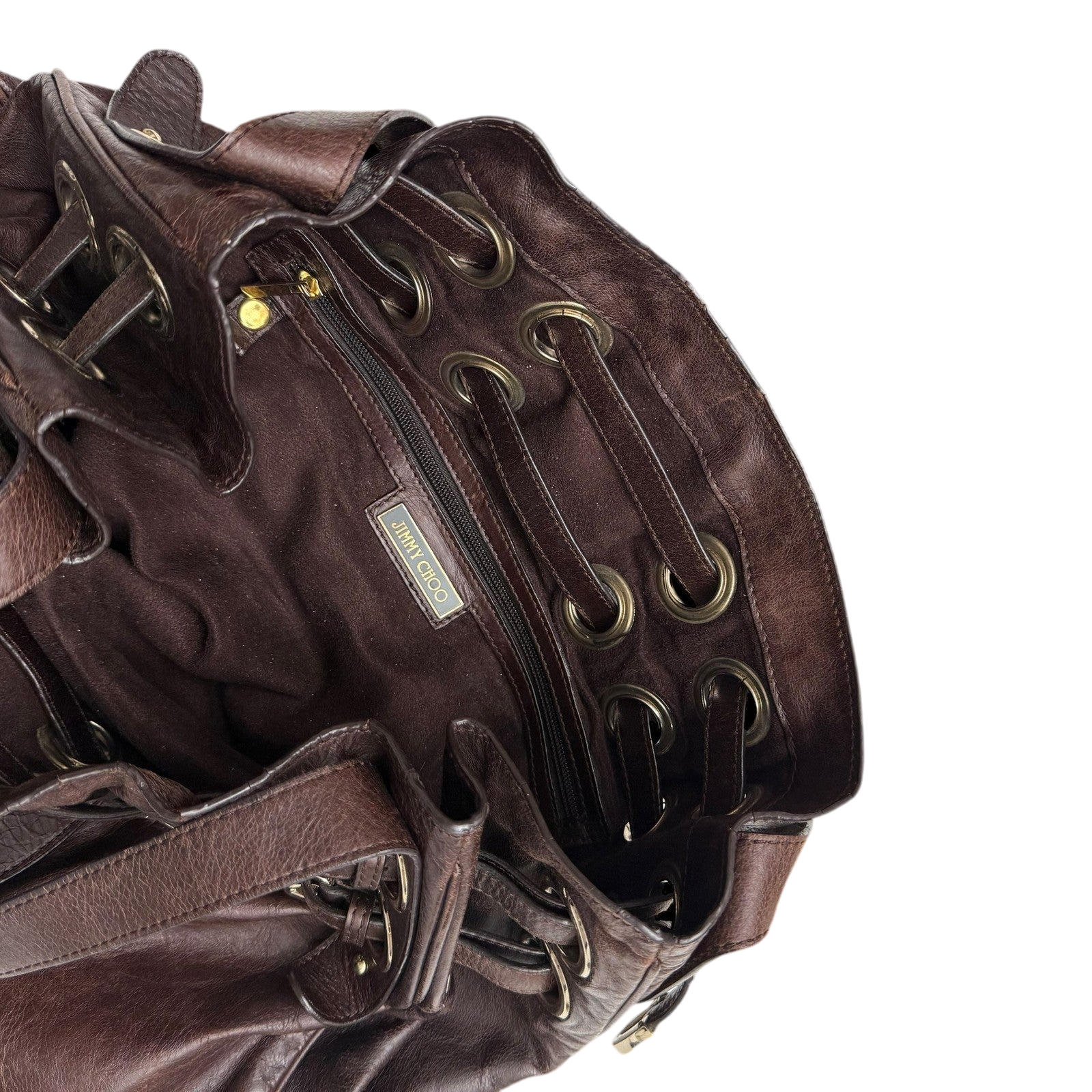 Jimmy Choo Ramona Leather Shoulder Bag Brown