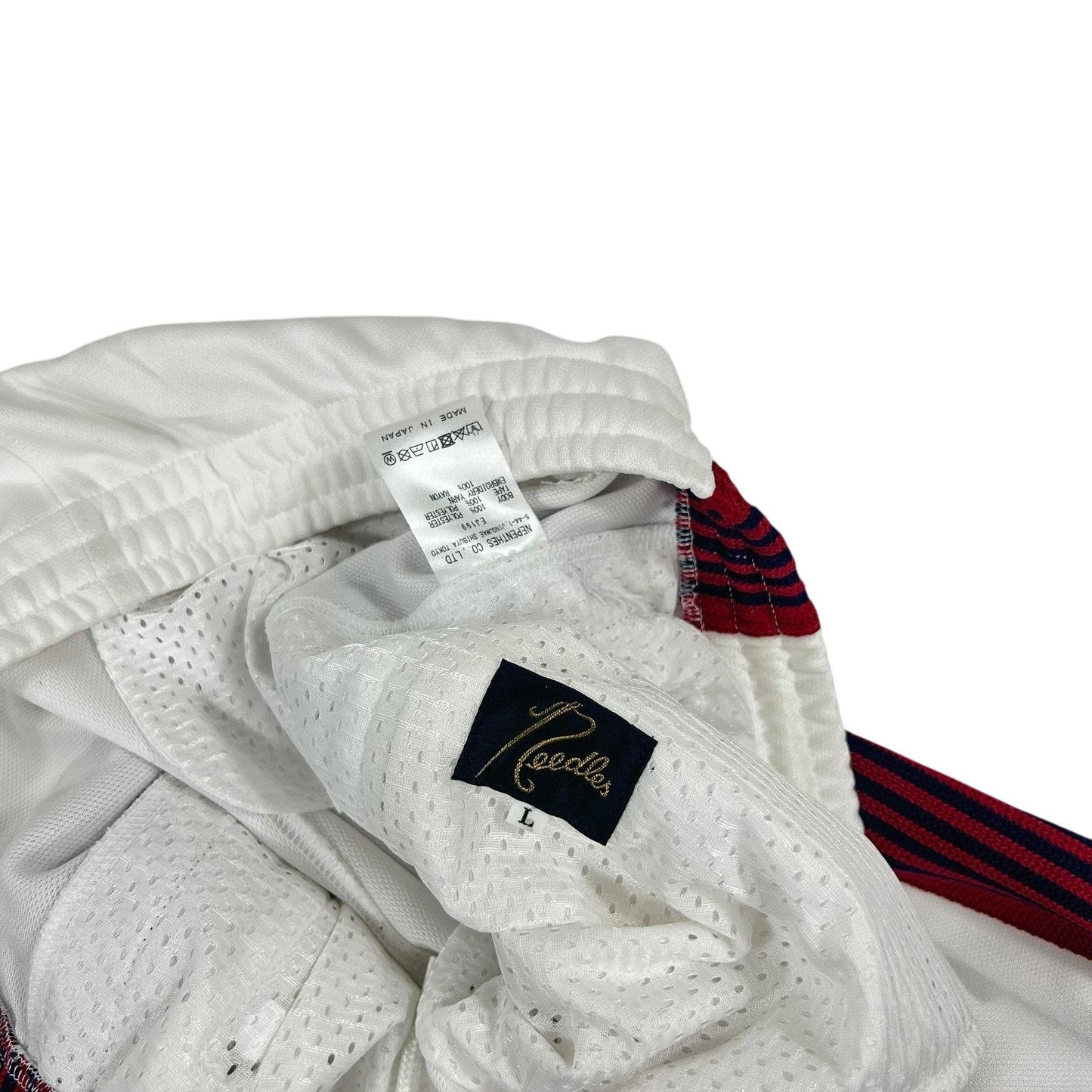 Needles Poly Smooth Track Pants White/Red/Purple (Size L)