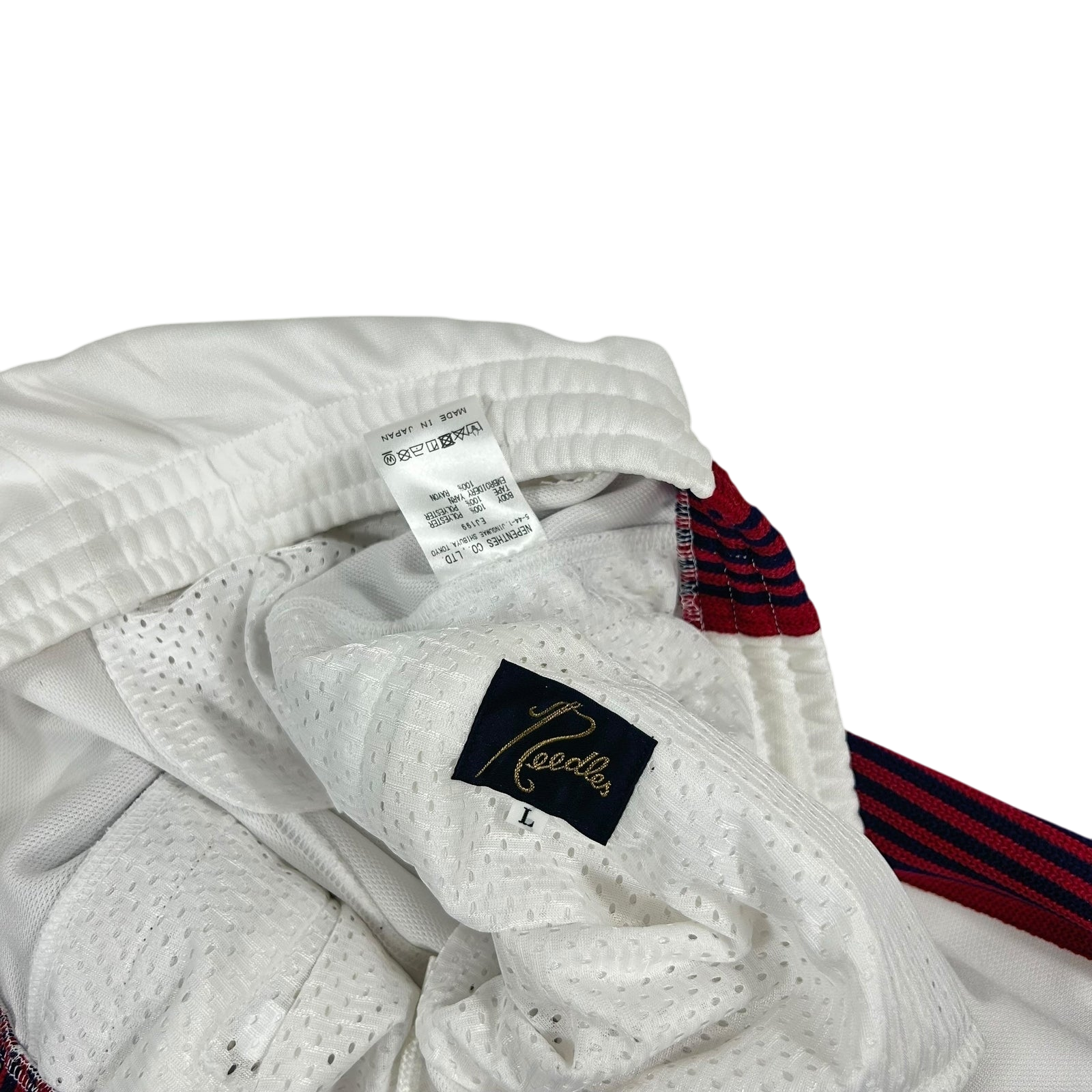 Needles Poly Smooth Track Pants White/Red/Purple (Size L)