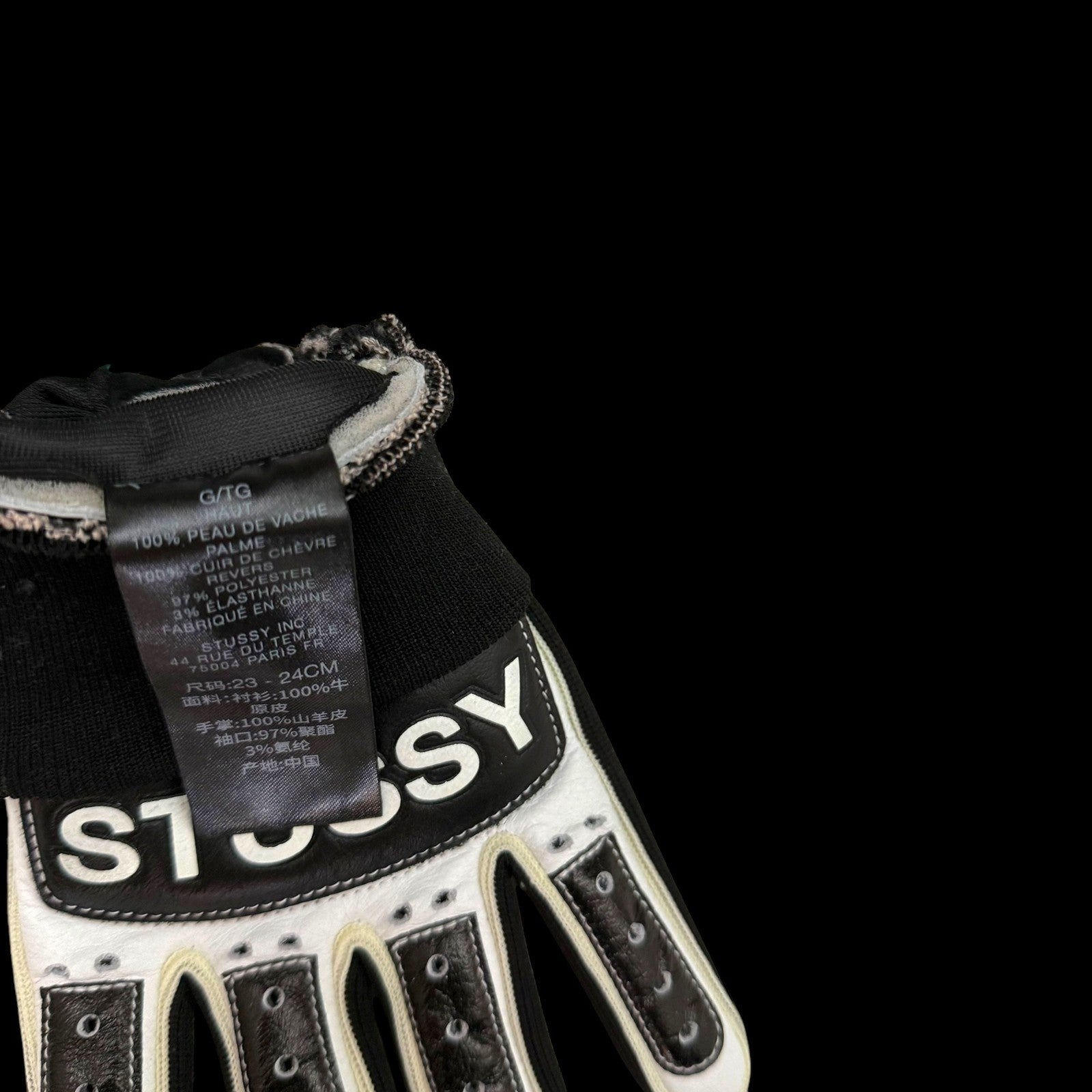 Stussy Leather Biker Gloves (Size L-XL)