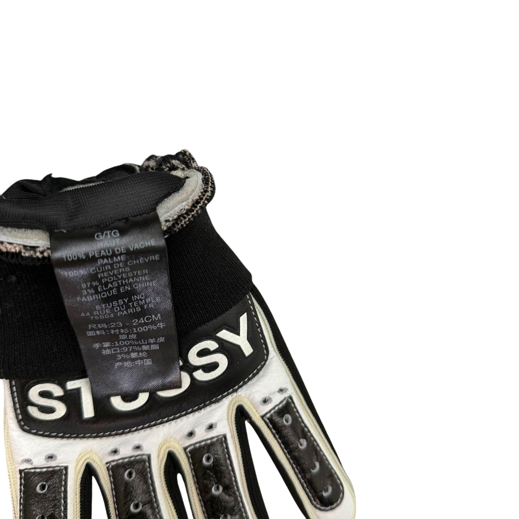 Stussy Leather Biker Gloves (Size L-XL)