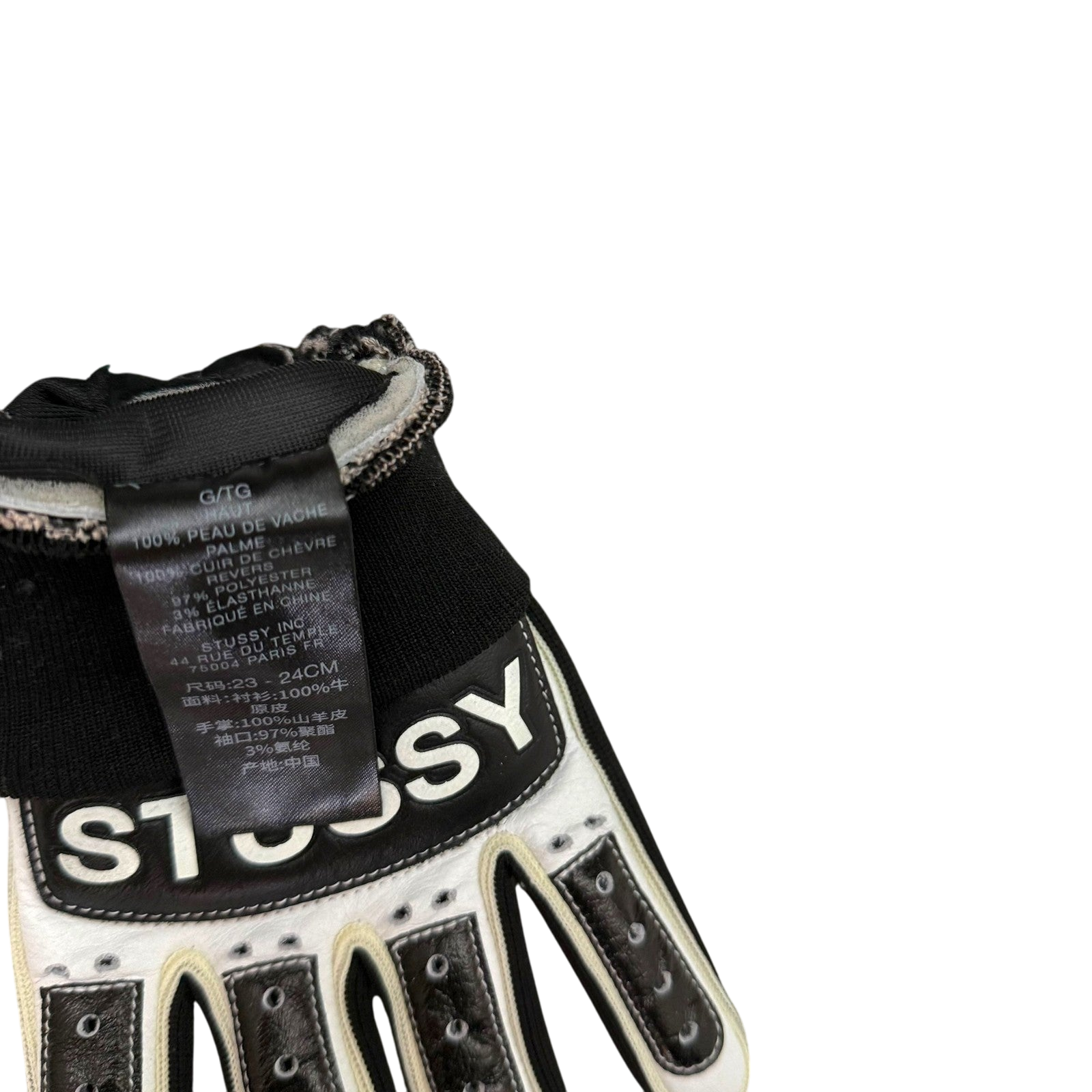 Stussy Leather Biker Gloves (Size L-XL)