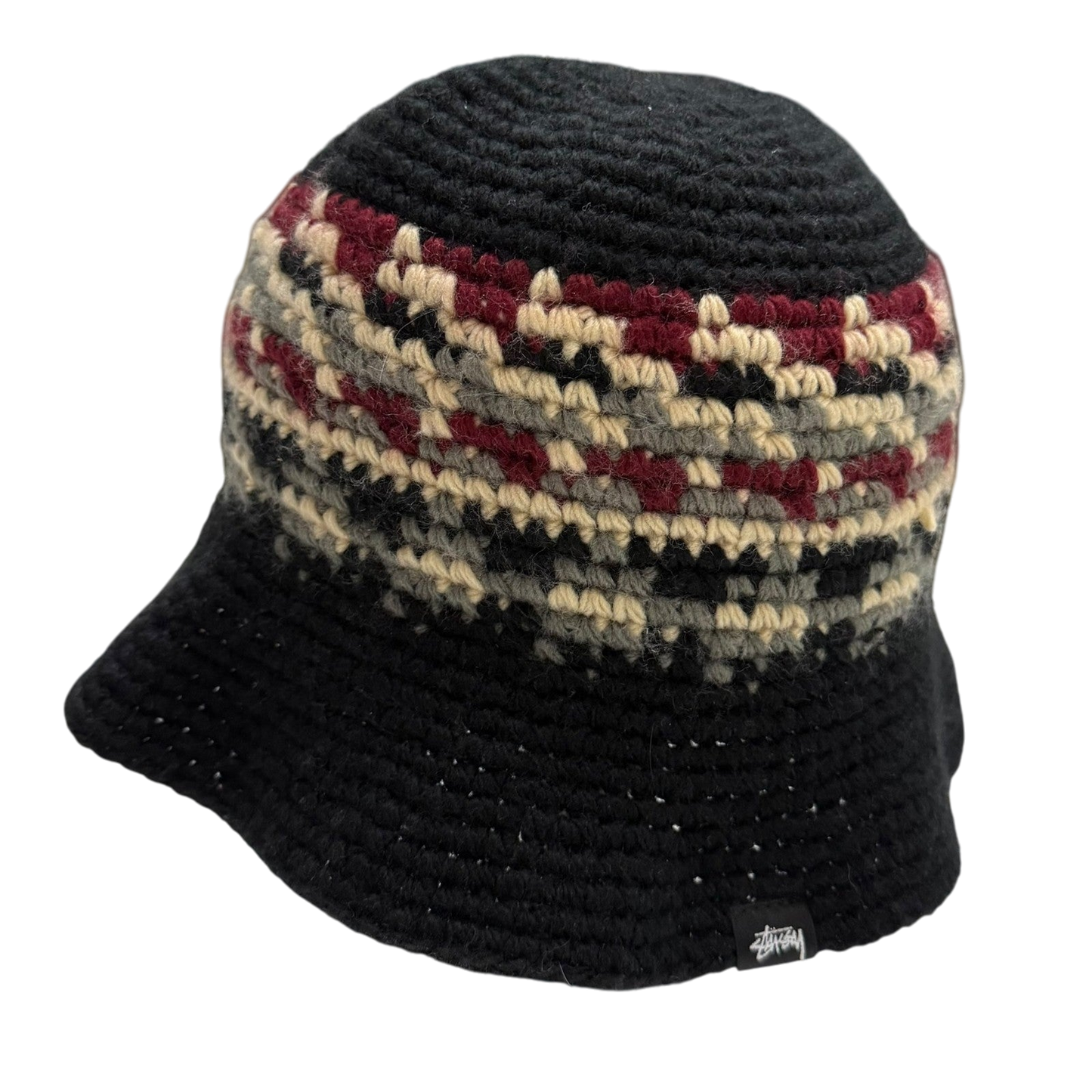 Stussy Japan AW22 Fairisle Bucket Hat Black
