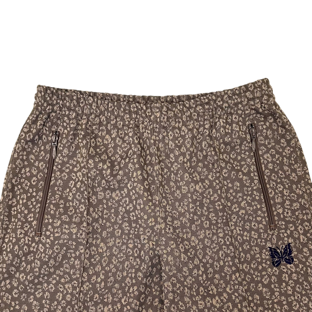 Needles Poly Smooth Track Pants Leopard Print (Size M)