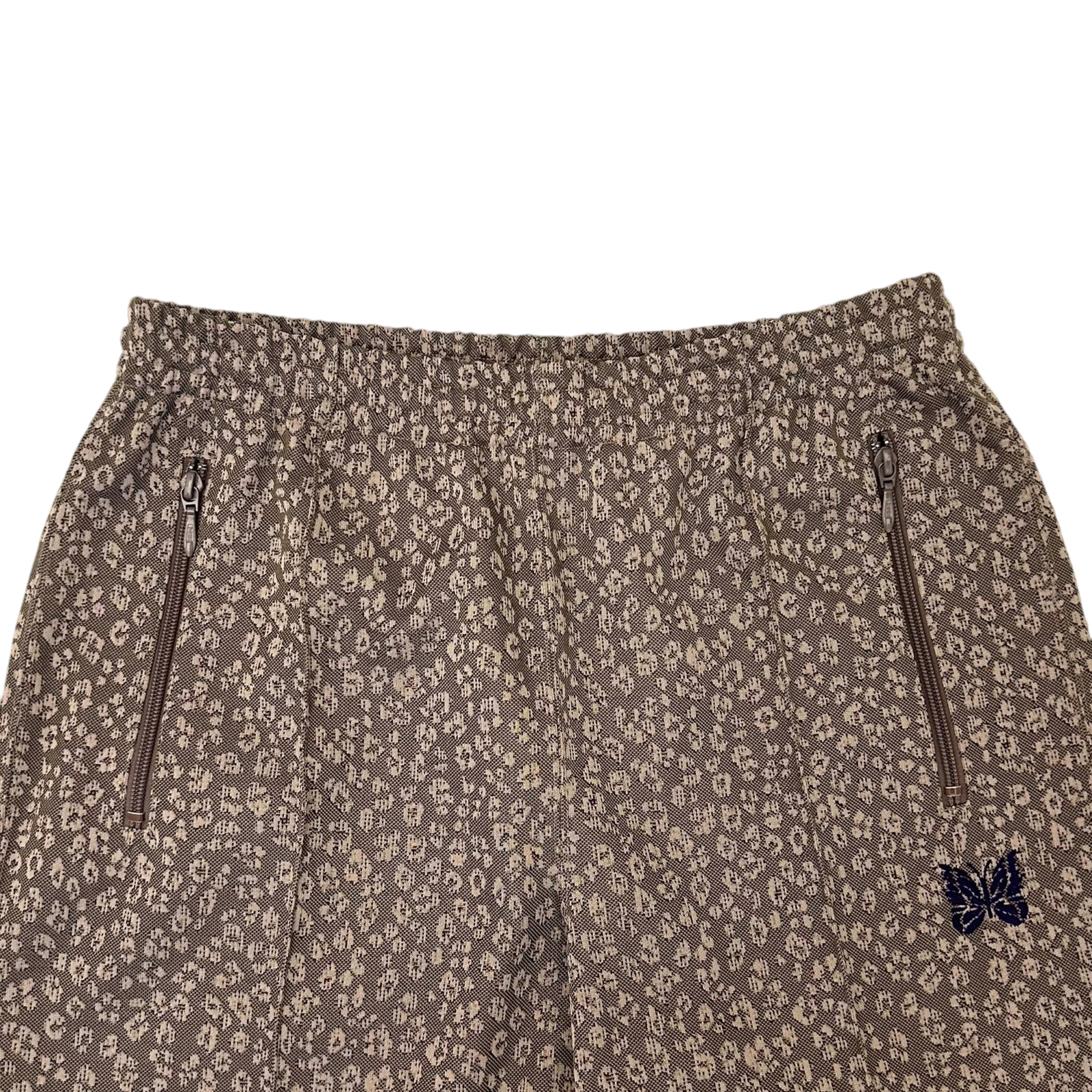 Needles Poly Smooth Track Pants Leopard Print (Size M)