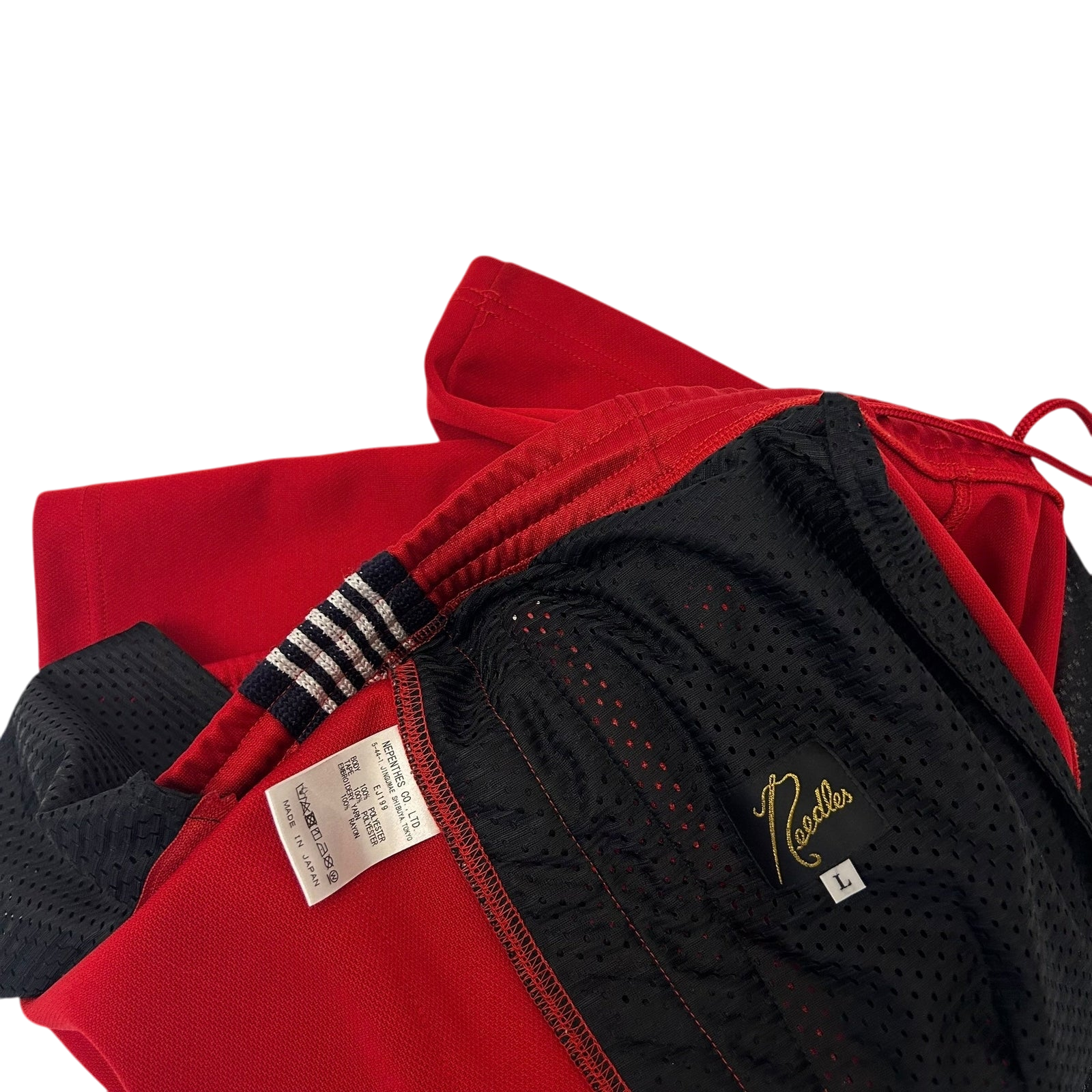 Needles Poly Smooth Track Pants Red/Black (Size L)