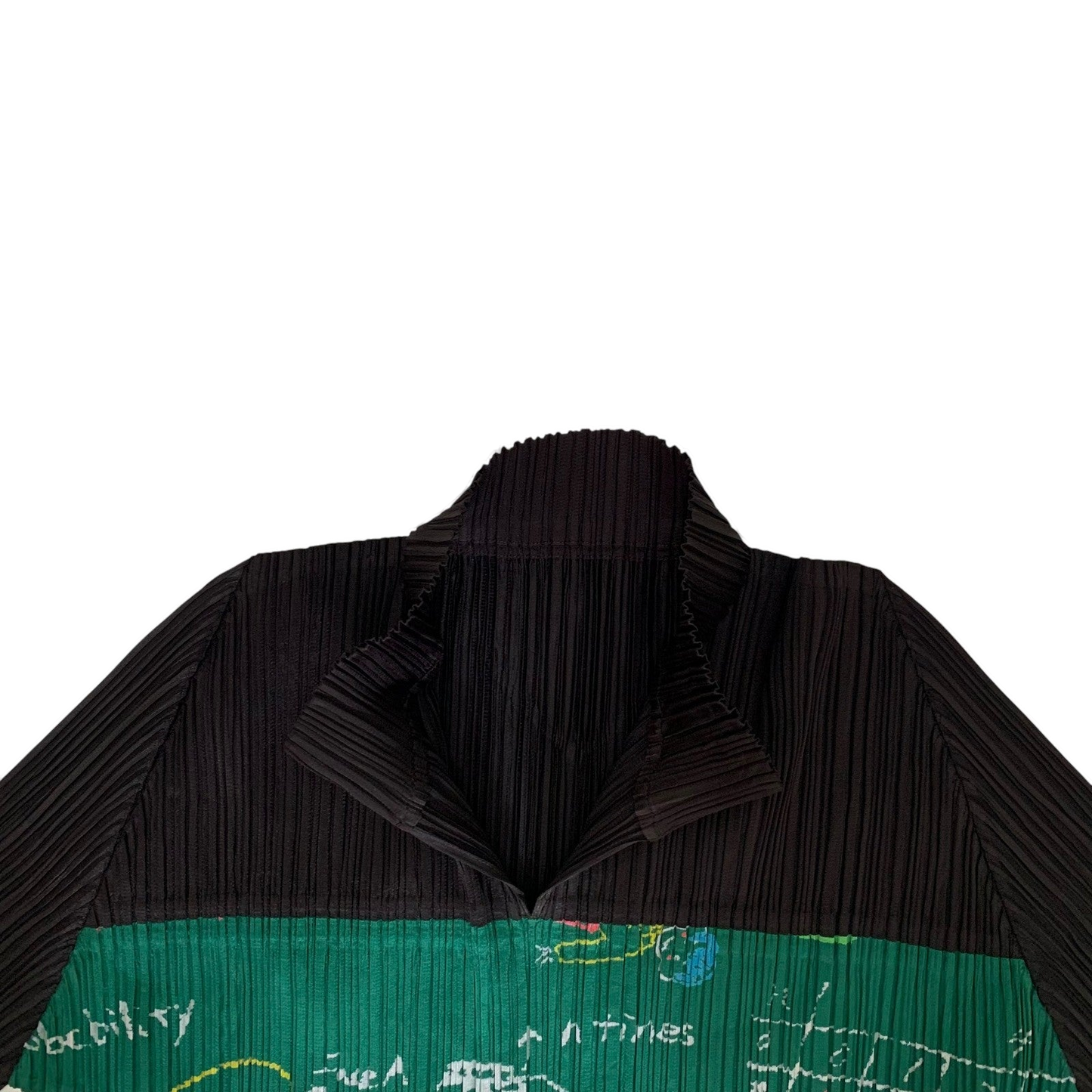 Issey Miyake Pleats Please 00s Mathematics Print T-Shirt Green/Black (Size 3)