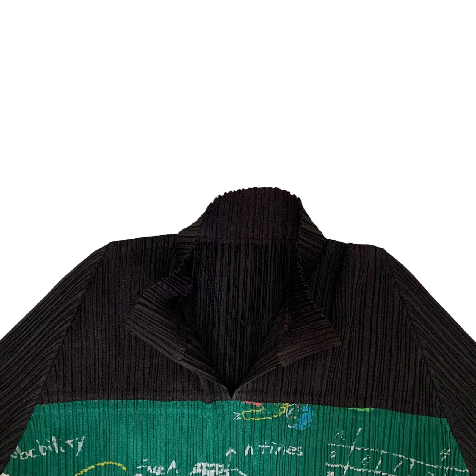 Issey Miyake Pleats Please 00s Mathematics Print T-Shirt Green/Black (Size 3)