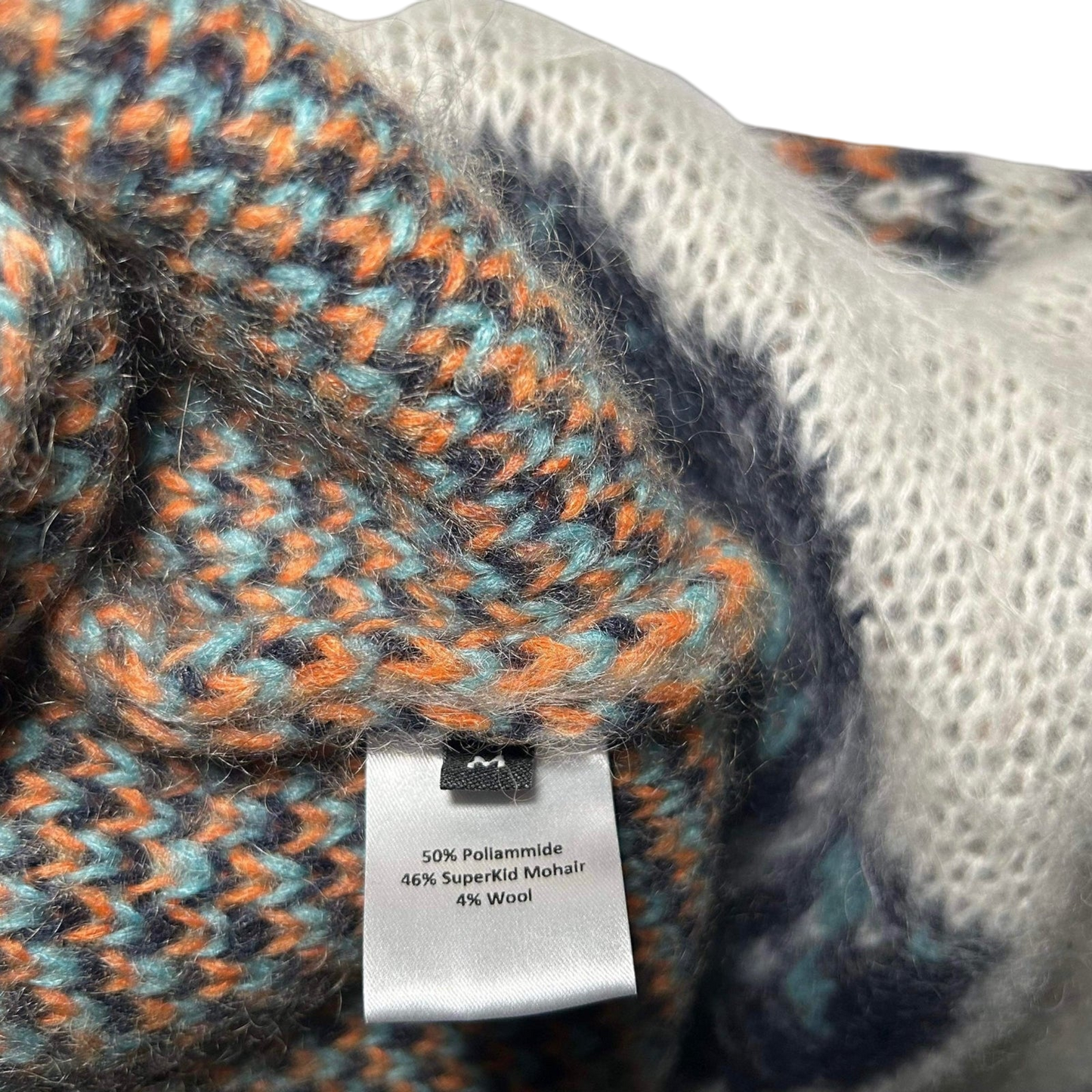 Y/Project White Jacquard Motif Mohair Sweater (Fits XXL)