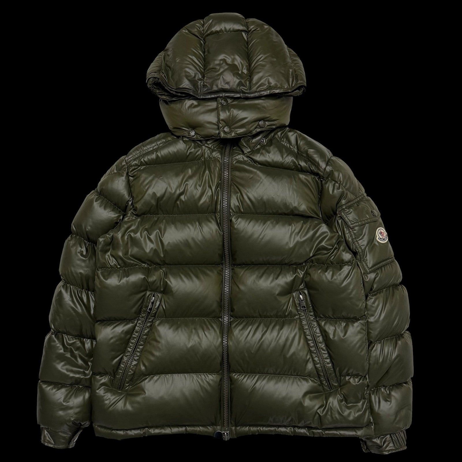 Moncler Maya Quilted Nylon Down Jacket Olive Green (Fits M-L)