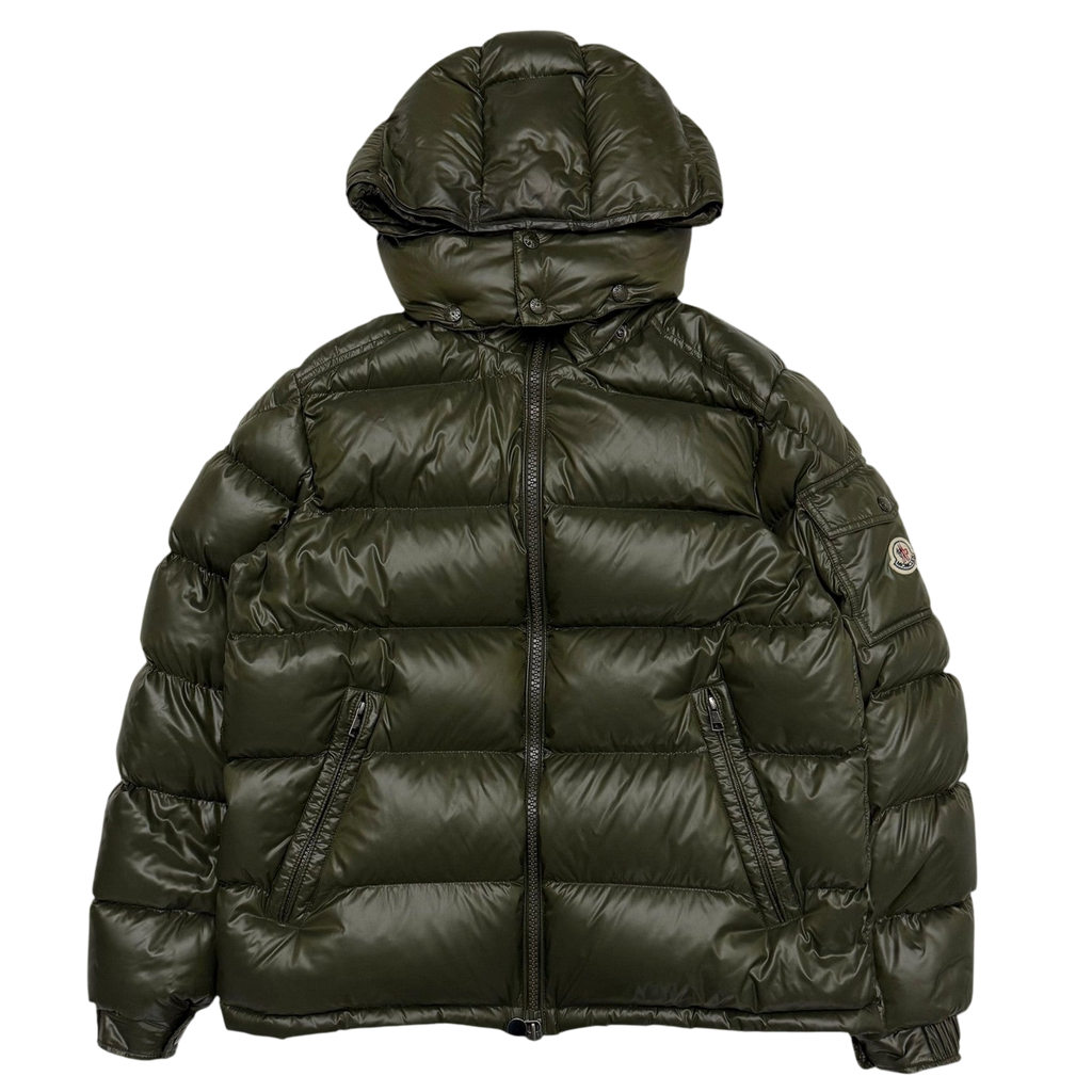 Moncler Maya Quilted Nylon Down Jacket Olive Green (Fits M-L)