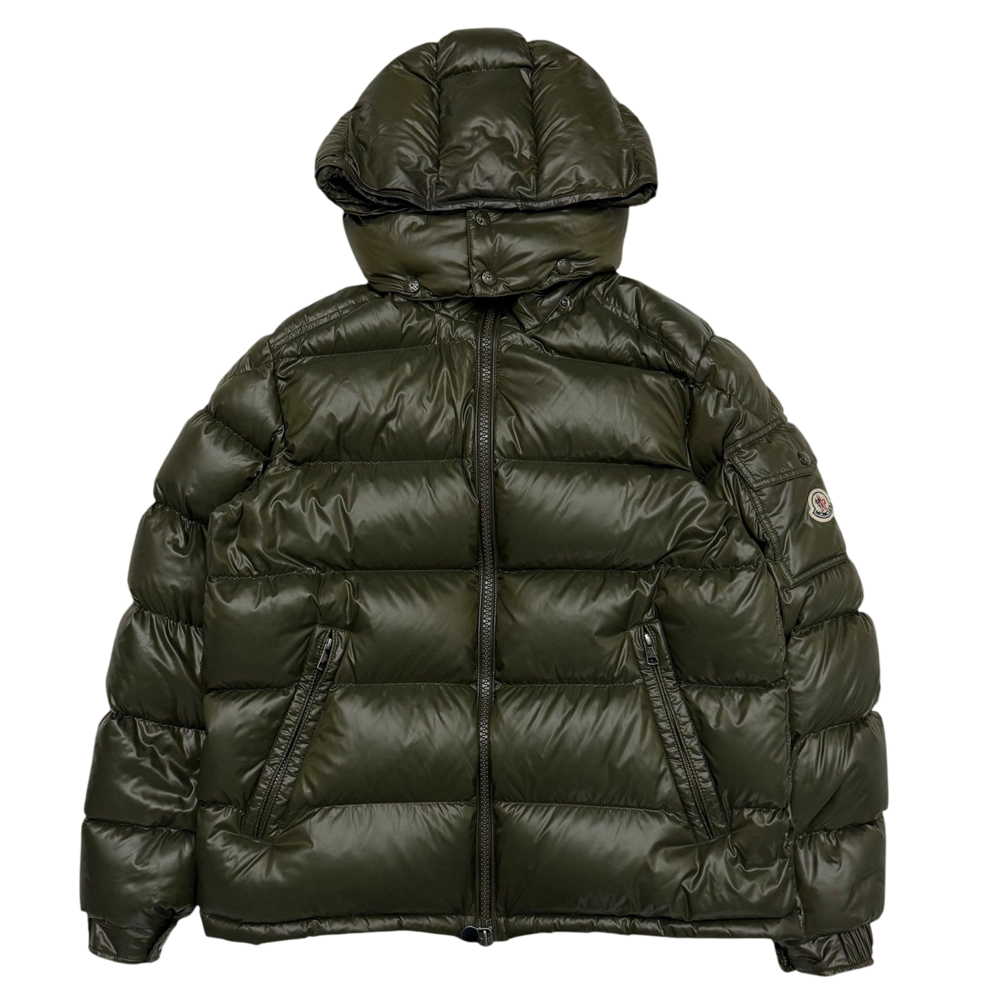 Moncler Maya Quilted Nylon Down Jacket Olive Green (Fits M-L)