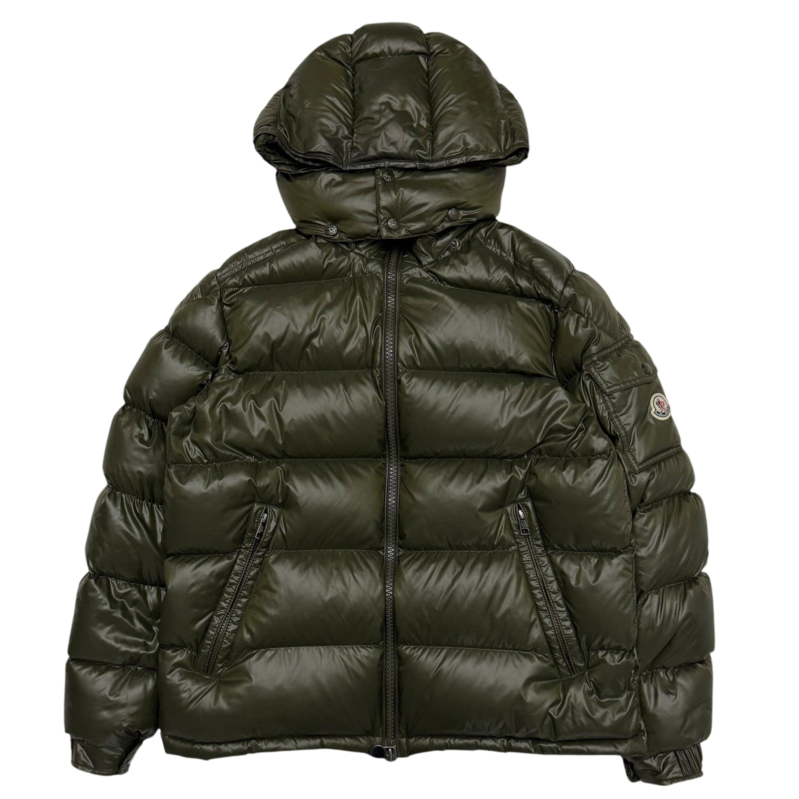 Moncler Maya Quilted Nylon Down Jacket Olive Green (Fits M-L)