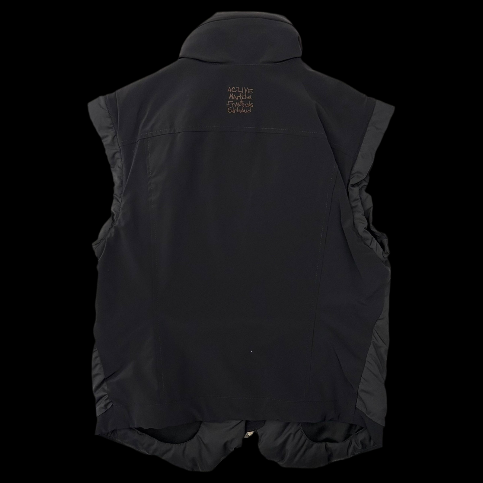 2000s Marithe Francois Girbaud Active Insulated Utility Vest Black (Fits M-L)